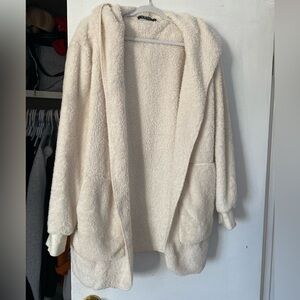 Cozy Cream Hooded Women Sweater